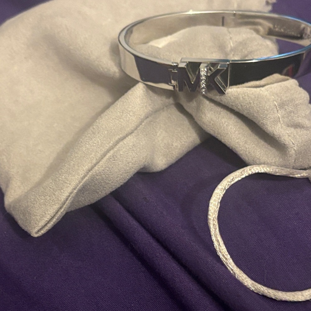 Michael Kors Shiny Silver Bangles